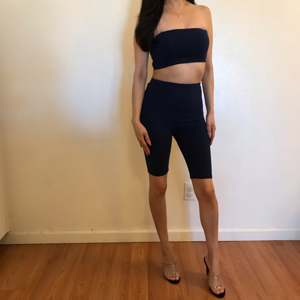 Kim Navy Bike Shorts & Tube Set - Picture 3 of 7